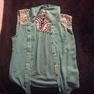 Teal buttoned up shirt