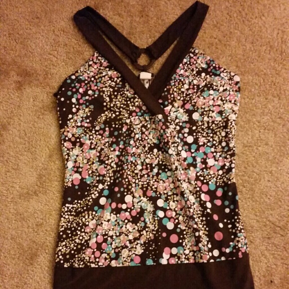 Multi-colored Polka dot top