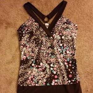 Multi-colored Polka dot top