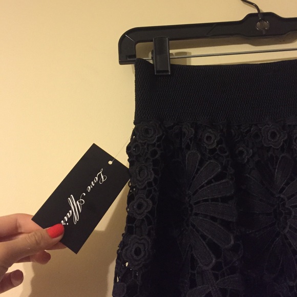 Black Lace Crochet Skirt - Picture 4 of 4