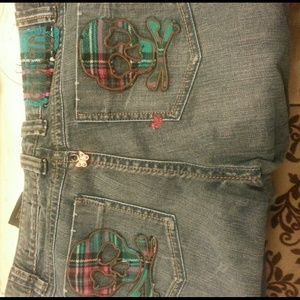 Flannel scull jeans