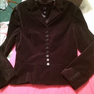 Gap brand Women's Black Velour Blazer Sz 10