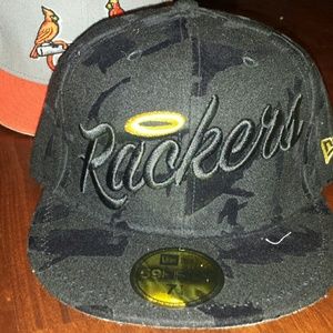 Rackers fitted suede/leather cap