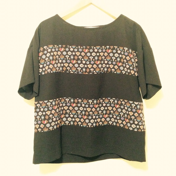 RACHEL Rachel Roy Queen of Hearts♥️Boxy Fit Top