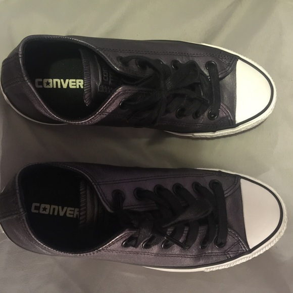 Authentic Converse All-Stars! Dark gray leather.