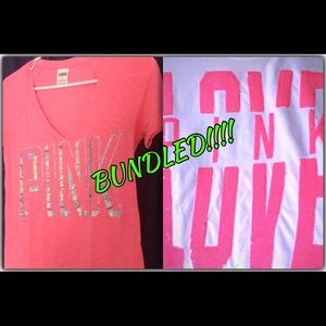 BUNDLED!!!!!  PINK short sleeve tee