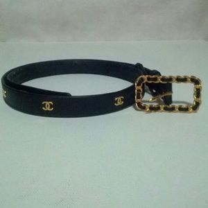 CHANEL Vintage Logo Belt