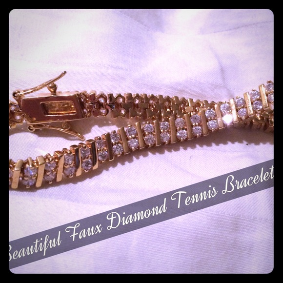 Faux Diamond Tennis Bracelet