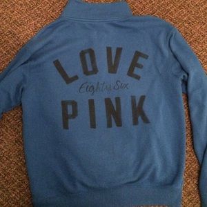 Royal blue half zip VS pink jacket! Size small