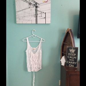 Hollister White Lace Tanktop