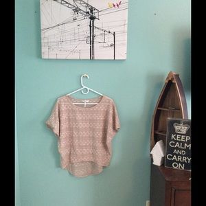 Beige floral Pac Sun shirt