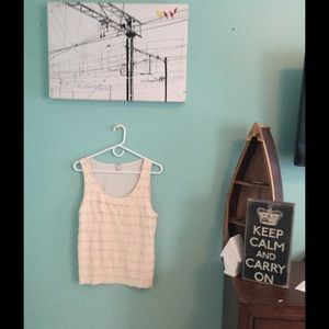 J. Crew Blush Ruffle Tank