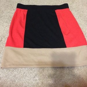 Black red and beings skirt from forever21
