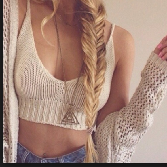 Brandy Melville Crochet Crop Top - Picture 4 of 4