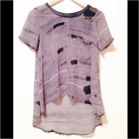 Potters Pot Hi-Lo Sheer with Pocket & Faux Leather