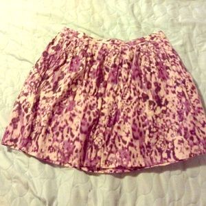 Purple leopard print skirt