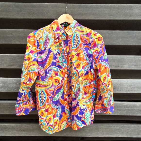 Ralph Lauren Tops - Ralph Lauren Colorful Button Down