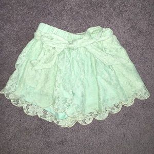 Tobi mint lace shorts--limited time!!!