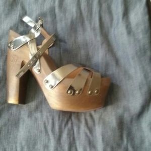 Metallic  ,funky heal ...super cute