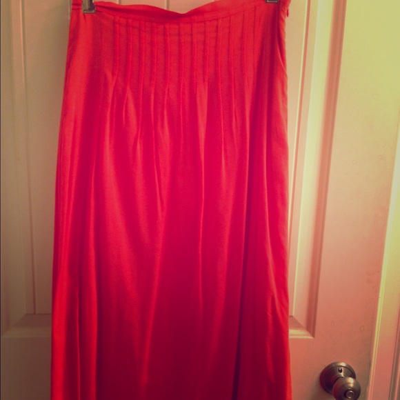 Ann Taylor Loft, coral maxi skirt.