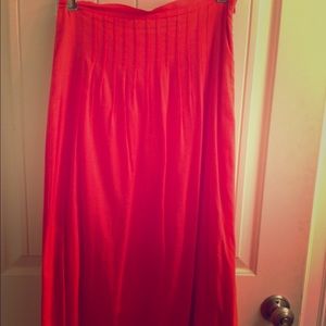 Ann Taylor Loft, coral maxi skirt.