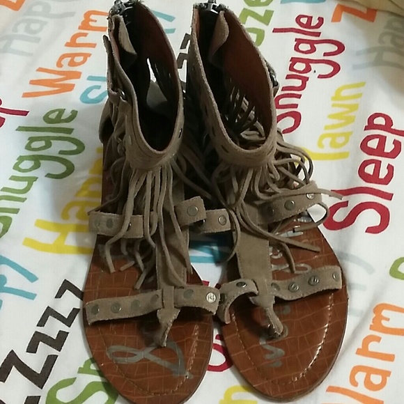 Sale today Sam Edelman Fringed Gladiator Sandals