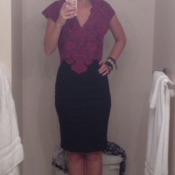 Venus purple lace dress