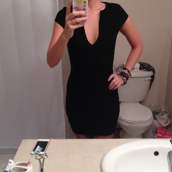 Clearance Black low cut dress