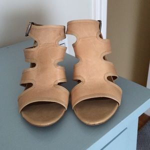 Franco Sarto leather wedge sandals