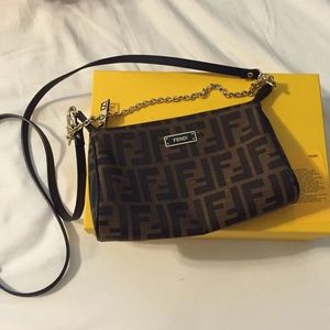 Fendi canvas convertible crossbody Mini bag