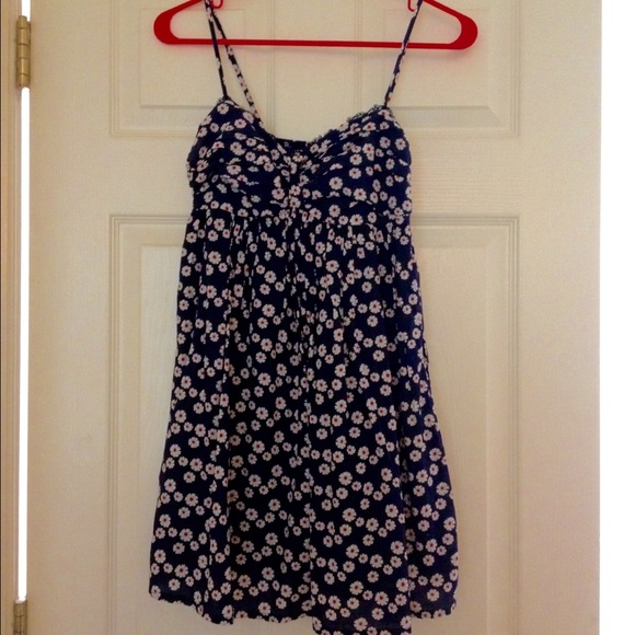 Navy and white floral summer dress!