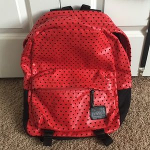 vans red backpack