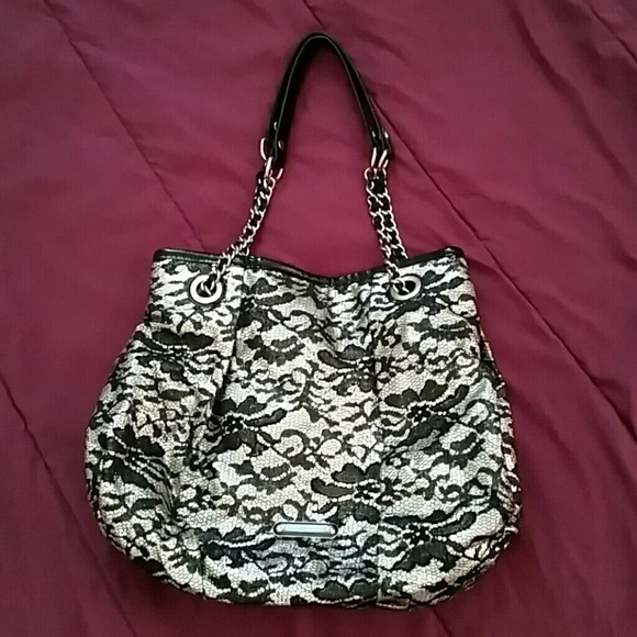 SOLD♡♡♡Betsey Johnson Large Lace Print Bag - Picture 2 of 4