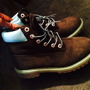 blue and black timberlands