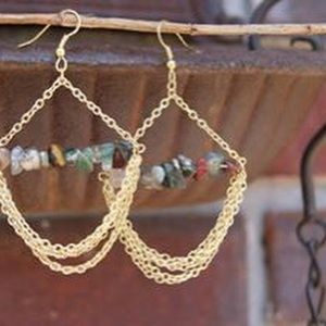 Rock chain earrings