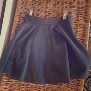 Grey high waist skater skirt