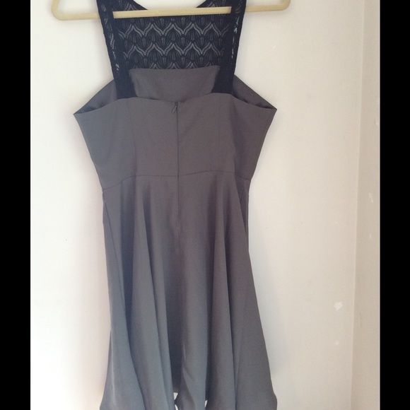 MOVING SALE Beautiful Olive Green and Lace Dress - Picture 3 of 4