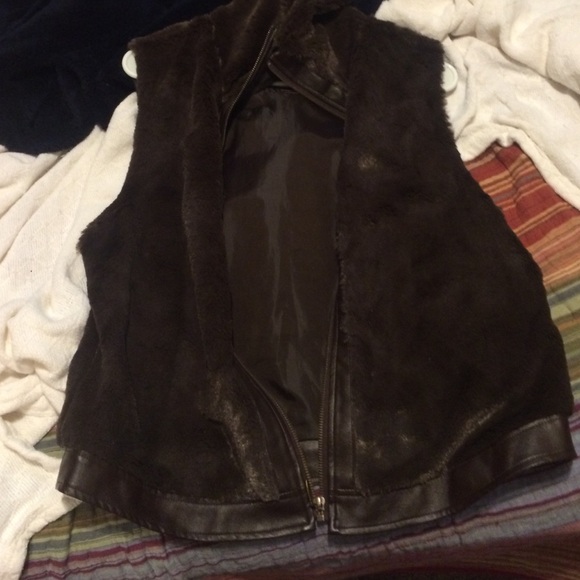 Jessica Simpson fur vest