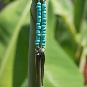 Beaded spike earrings