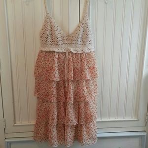 Crochet Top Flower Dress
