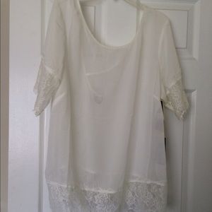 White Sheer Lace Top