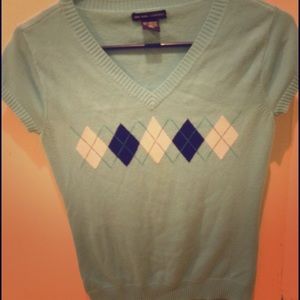 New York & Company baby blue Oxford sweater