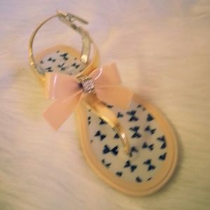 Kids Nude Bow Jelly Sandals