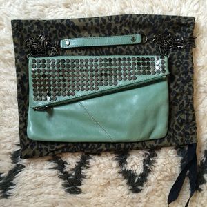 Rebecca Minkoff Easy Rider Clutch in Seaglass