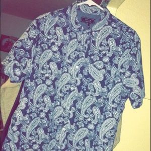 Paisley Blue Button Up