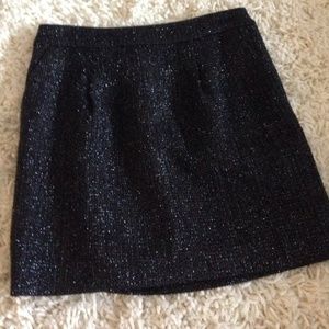 Ann Taylor Black Glint Skirt Size 2