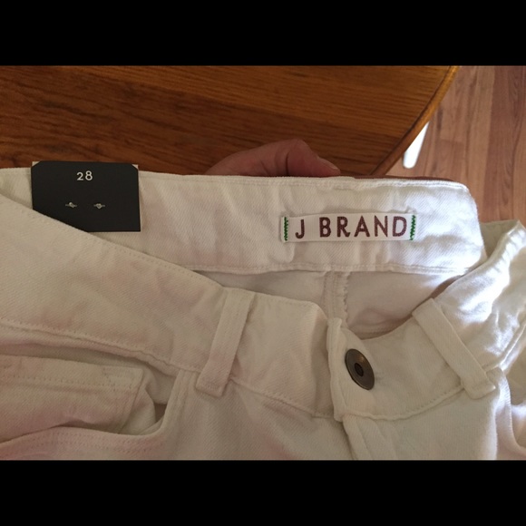 J brand white wide leg jeans