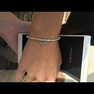 Pandora bracelet with "A" charm
