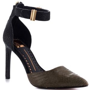 Dolce Vita Green Kana Snakeskin Pump