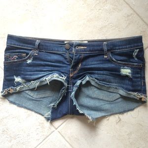 Dark wash hollister jean shorts